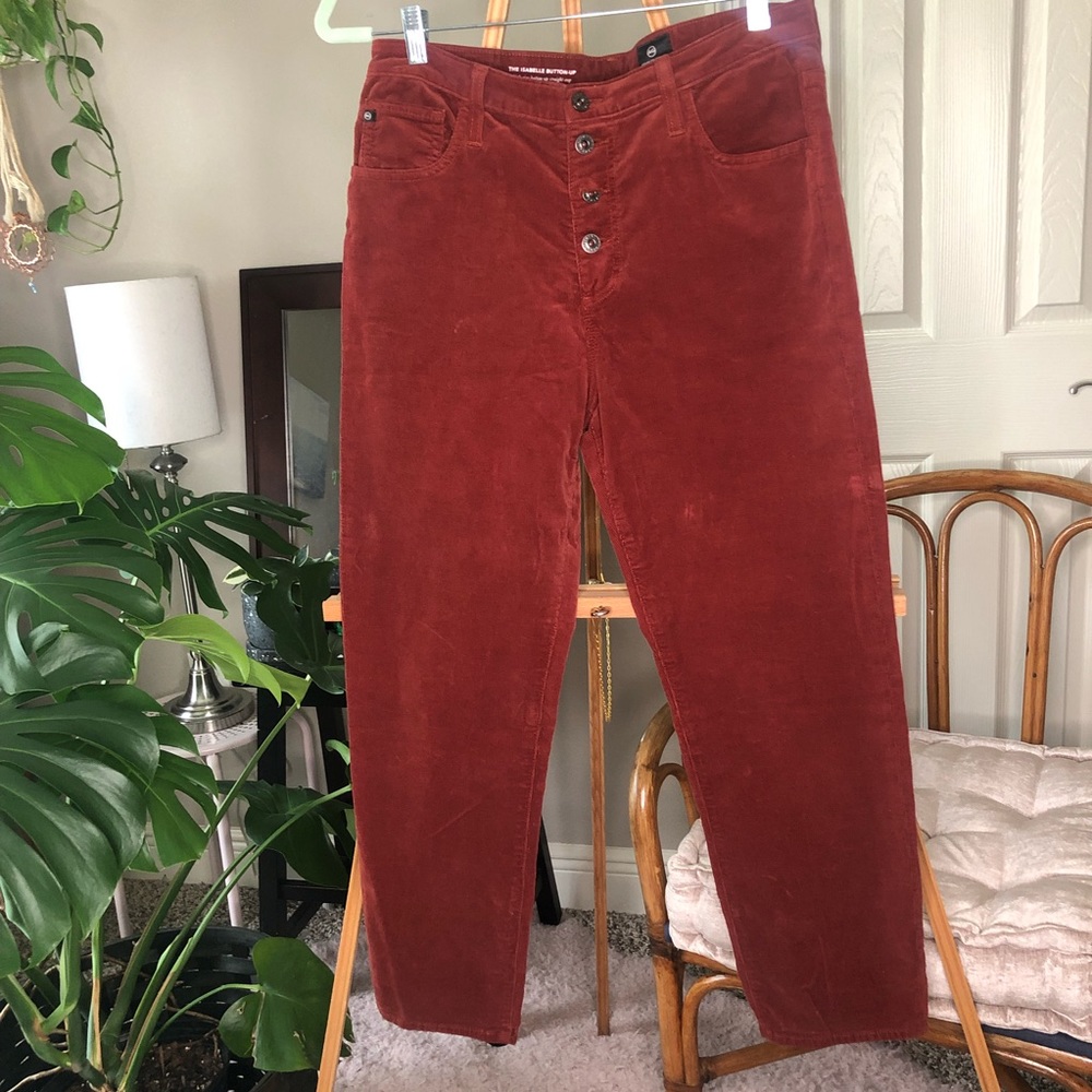Adriano Goldshmeid rust corduroy pants